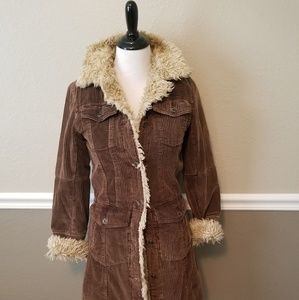 Corduroy and Sherpa Steve Madden Coat